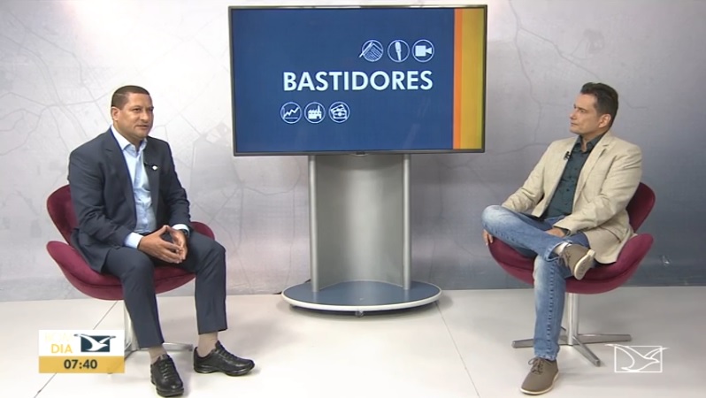 Vereador Marquinhos foi o convidado do quadro Bastidores, do Bom Dia da TV Mirante. Foto: Reprodução/TV Mirante
